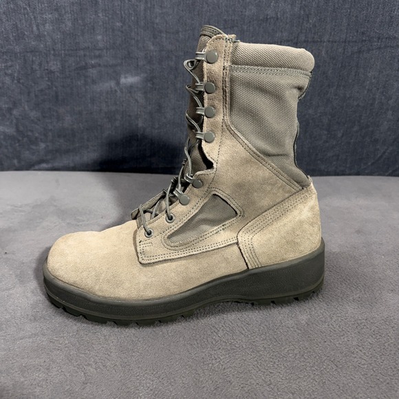 Wellco Air Force TW Sage Green Suede Combat Boots Mens 10 W Vibram Safe-to-Fly main image 5
